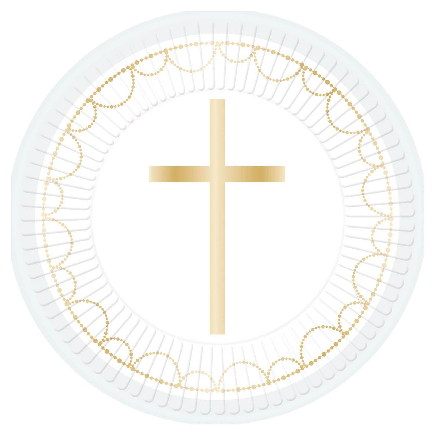 Blue Botanical Holy Communion Paper Plates Pack of 8 | Party Save Smile