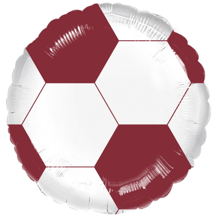 Maroon Football Foil Balloon 43cm | Party Save Smile