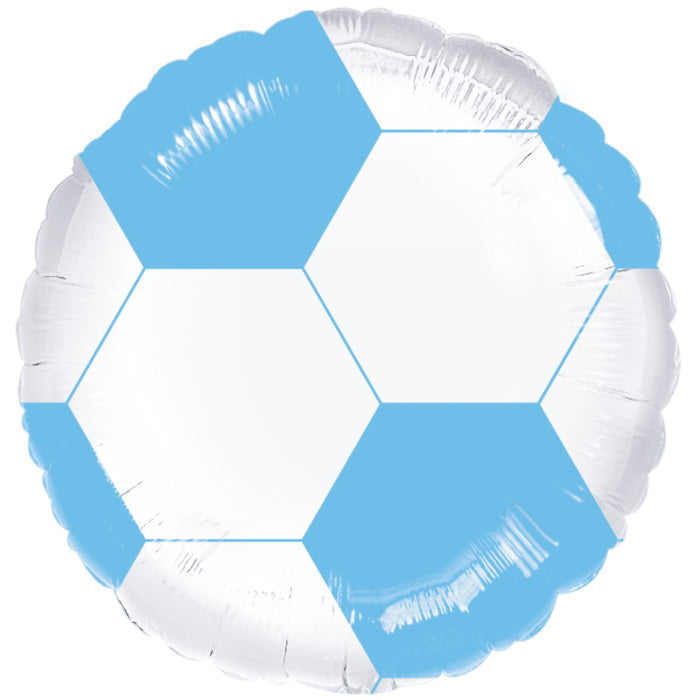 Light Blue Football Foil Balloon 43cm | Party Save Smile