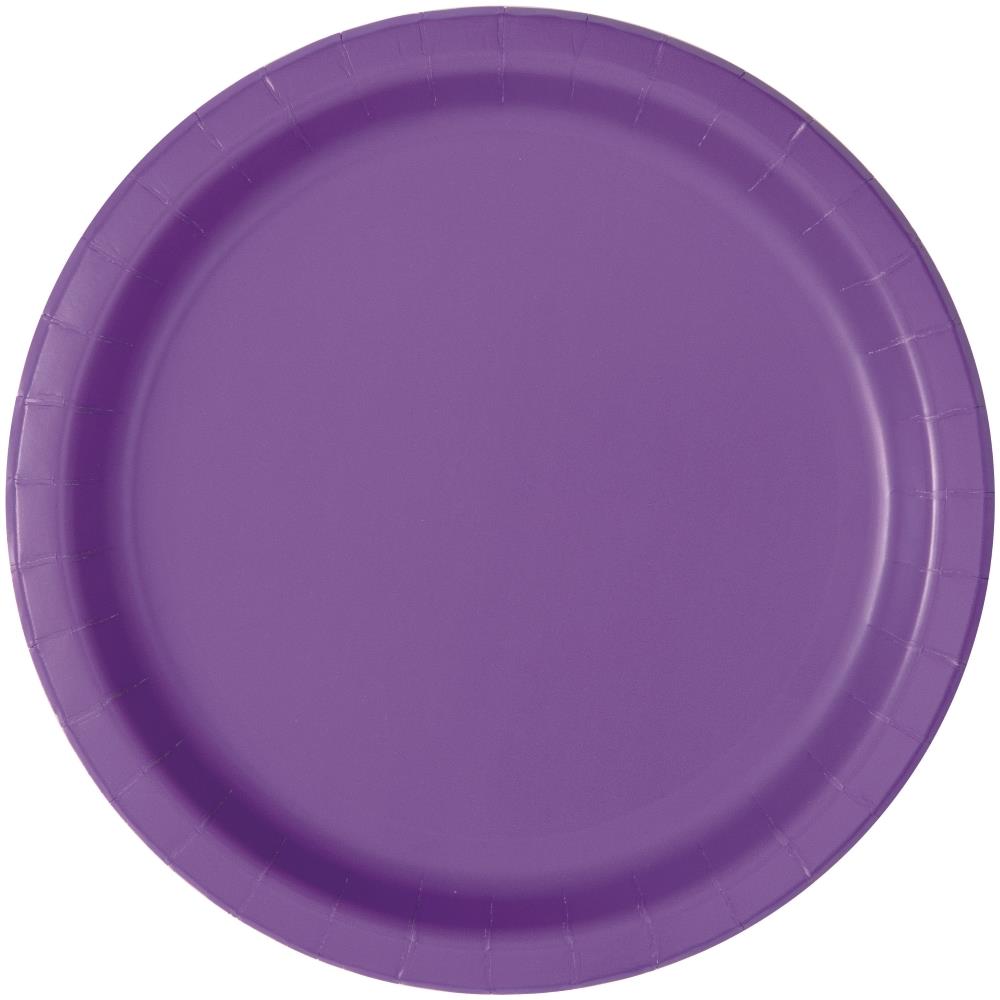Neon Purple Party Plates Pack of 16 | Party Save Smile