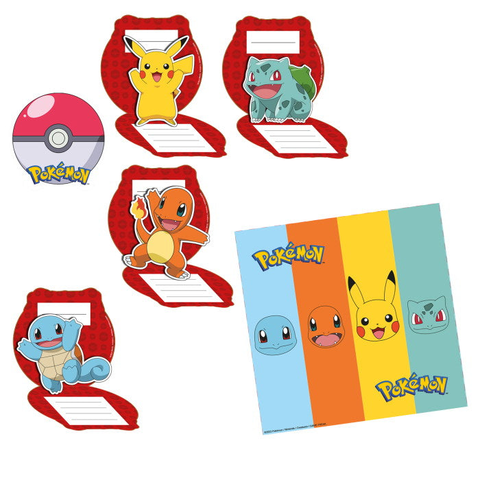 Pokemon Party Invitations Pack of 6 Invites | Party Save Smile