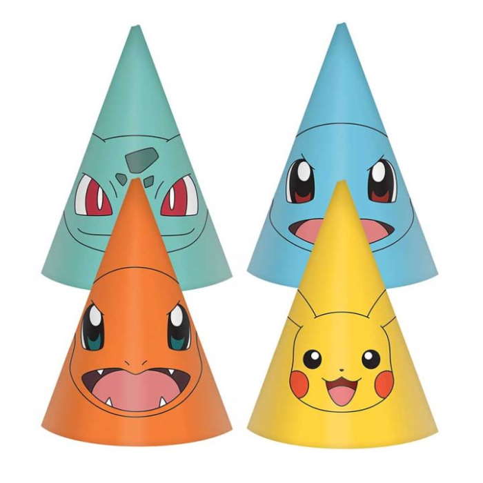 Pokemon Party Hats Pack of 8 | Party Save Smile