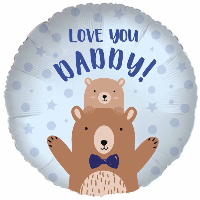 Love you Daddy Bear Foil Balloon 43cm | Party Save Smile
