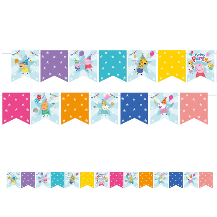 Peppa Pig Bunting Banner Flags 2.47 metres | Party Save Smile