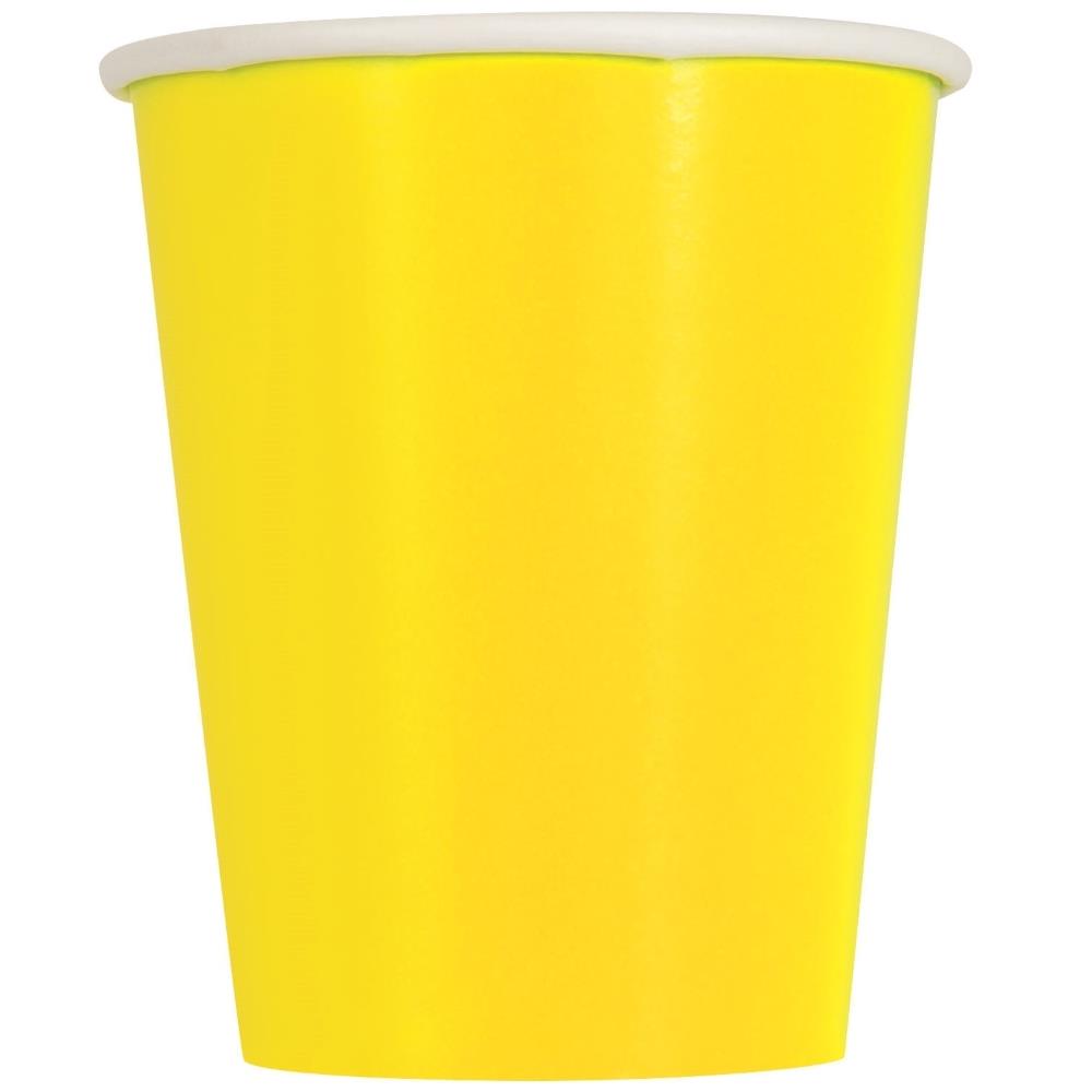 Neon Yellow Party Cups Pack of 14 | Party Save Smile