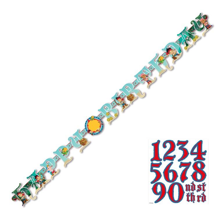 Jake Neverland Pirates Happy Birthday Banner | Party Save Smile
