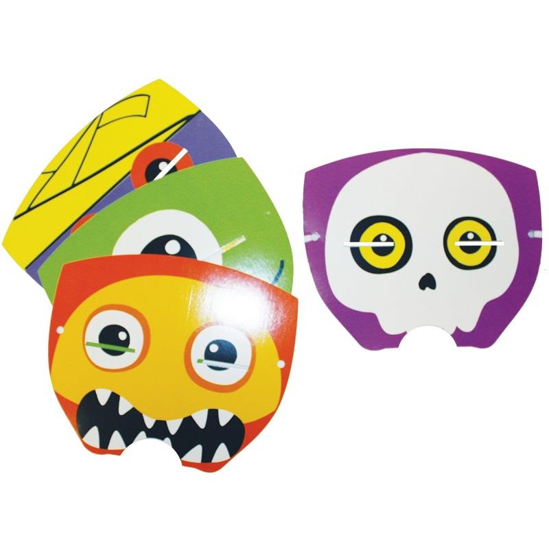Boo Crew Halloween Card Party Mask Favours Pack of 4 | Party Save Smile