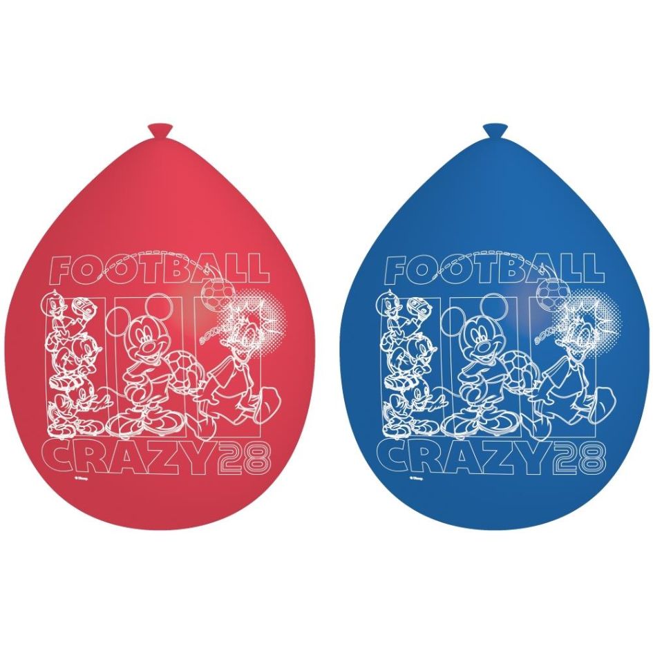 Mickey Mouse Football Party Latex Balloons Pack of 8 | Party Save Smile