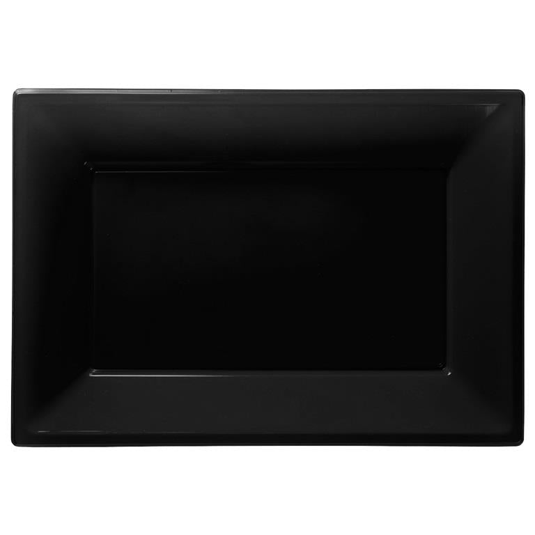 Black Party Platter Trays Pack of 3 | Party Save Smile