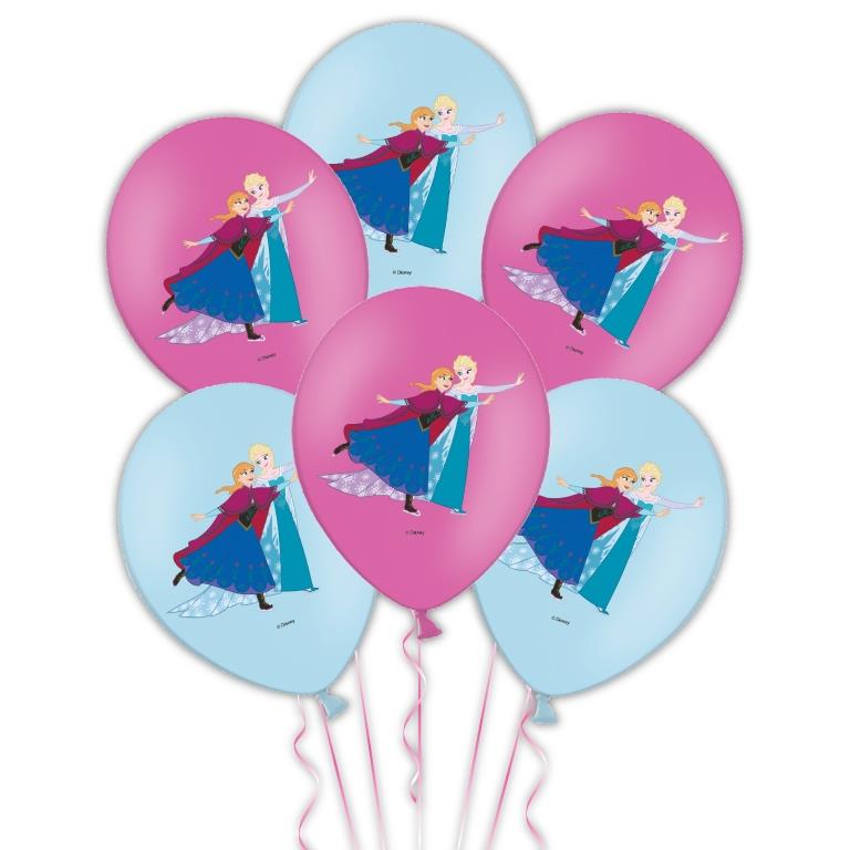 Frozen Anna and Elsa Latex Balloons Pack of 6 | Party Save Smile