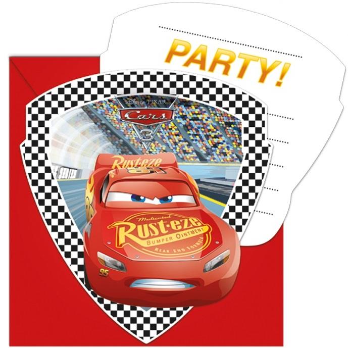 Disney Cars Birthday Party Invitations Pack of 6 | Party Save Smile