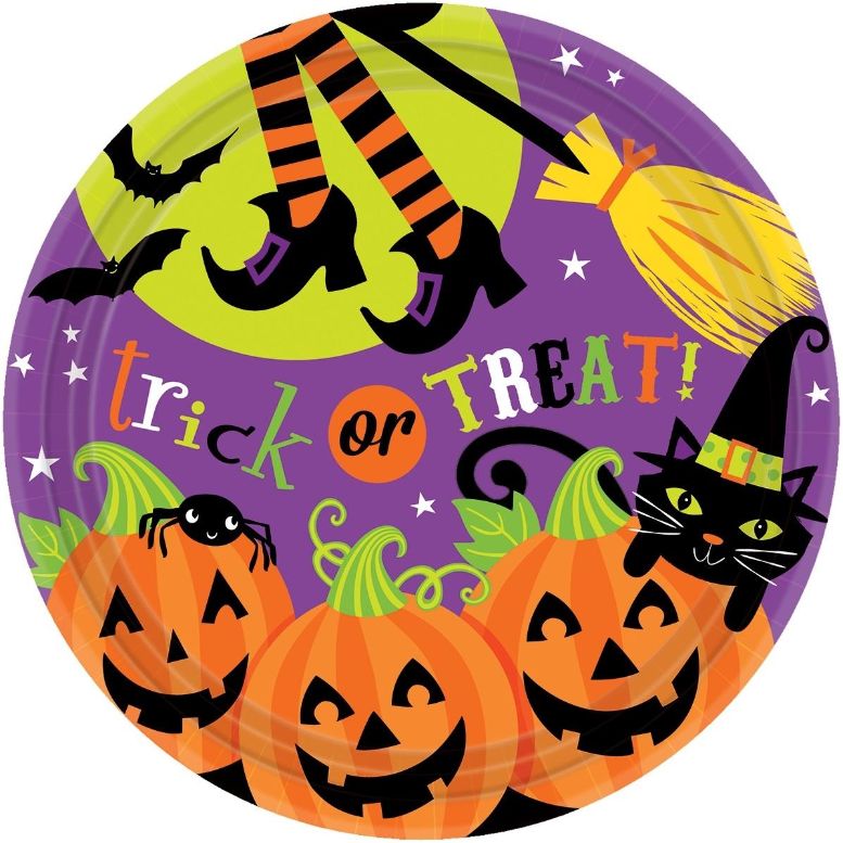 Witches Crew Halloween Party Plates 23cm Pack of 8 | Party Save Smile