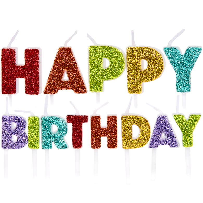 Happy Birthday Cake Candles Rainbow Colour | Party Save Smile