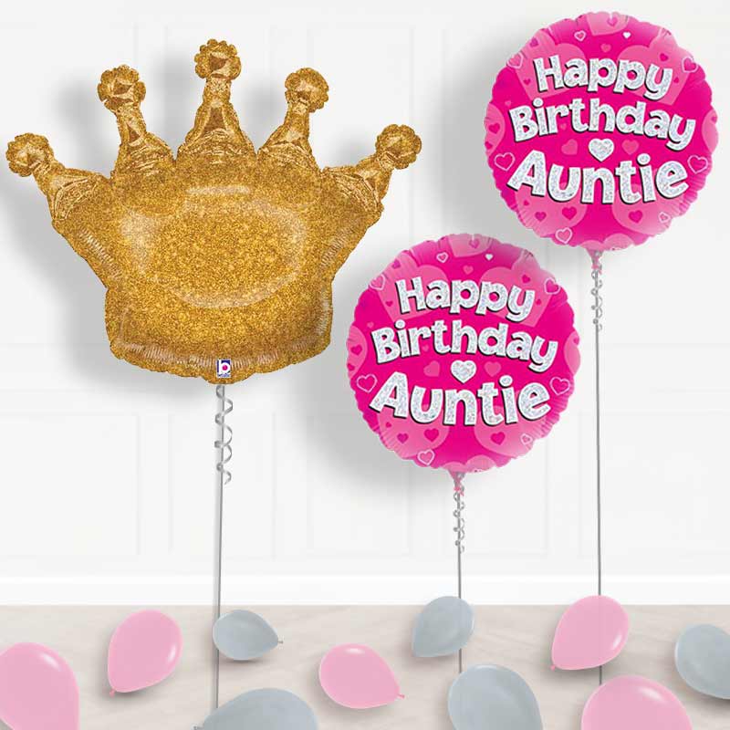 Happy Birthday Auntie Balloon Package - Auntie Balloon Package | Party Save Smile