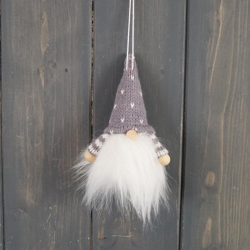 Grey Gonk Baubles Santa Gonk Hanging Decoration (11cm) | Party Save Smile