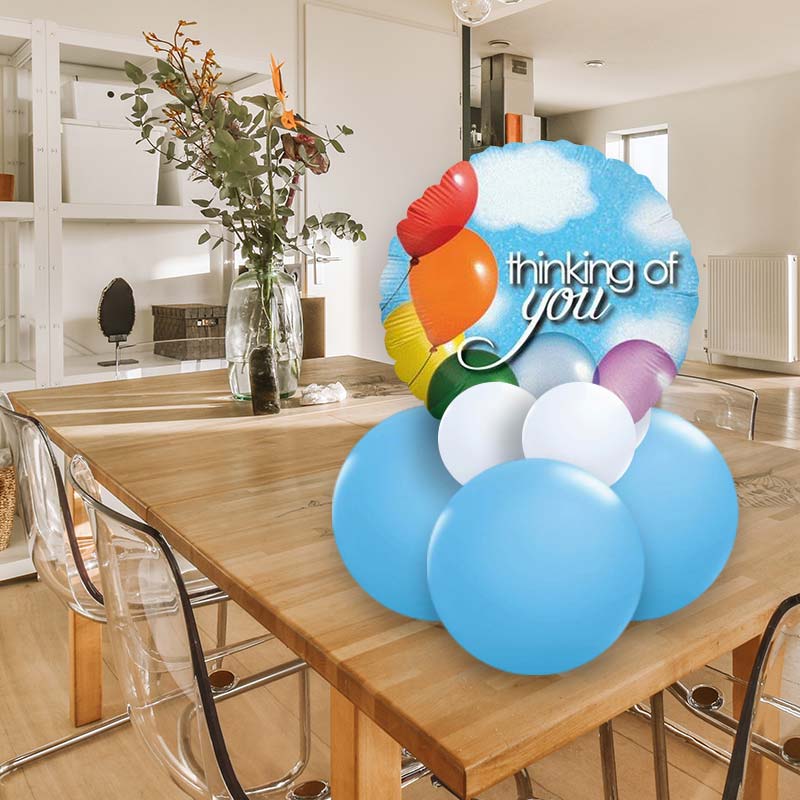 Thinking of You Balloon Gift Message | Table Decoration - Air Filled Centrepiece | Party Save Smile