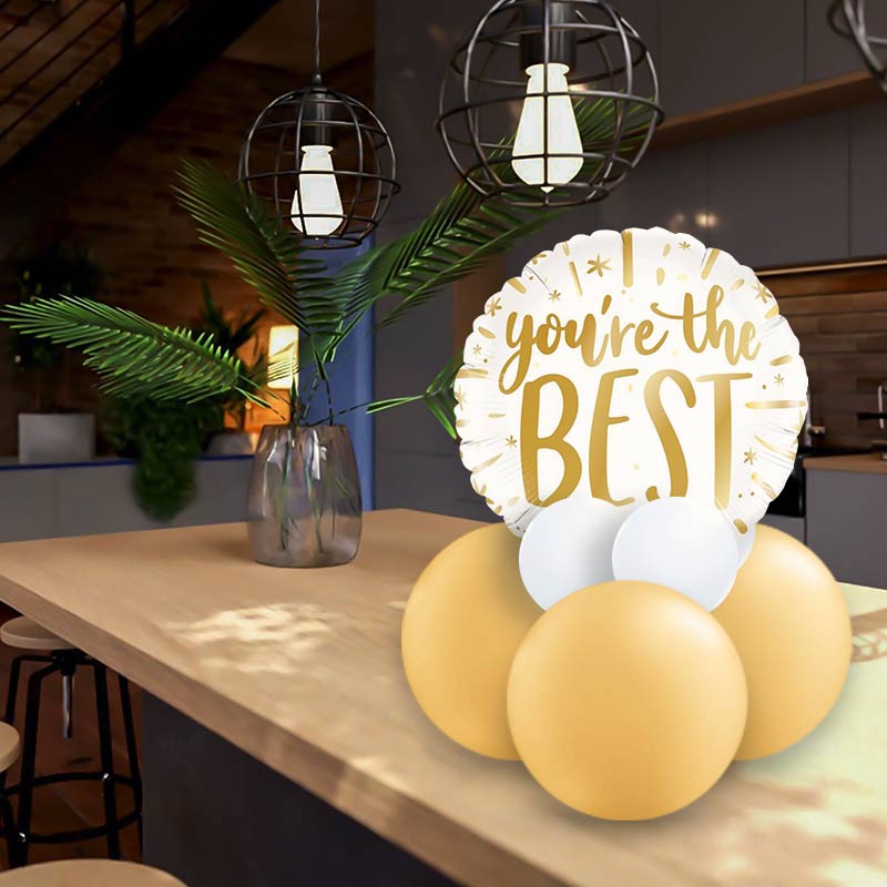 You're the Best Balloon Gift Message Table Decoration - Air Filled Centrepiece | Party Save Smile