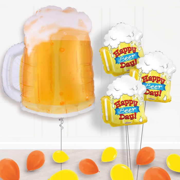 Beer Mug Balloon Bouquet Delivery - Themed Bouquet and Latex | Party Save Smile