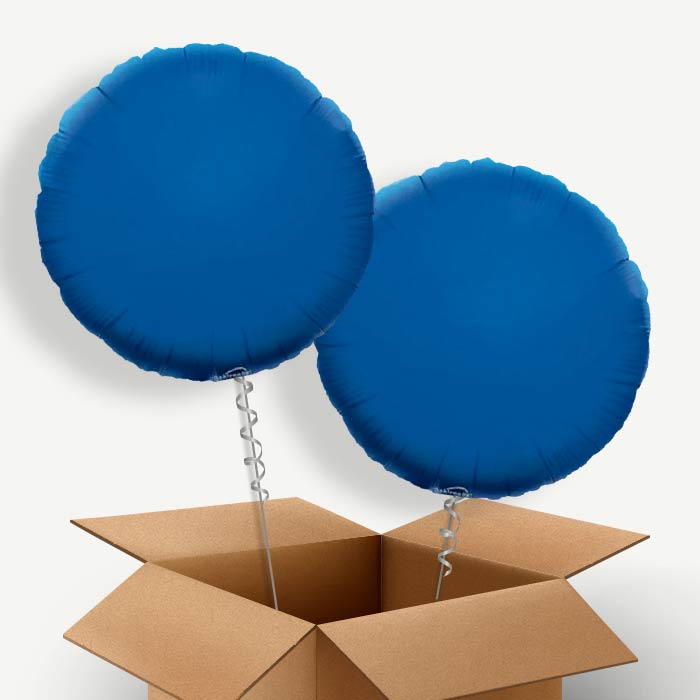 Dark Blue Circle Helium Balloon Duo | Party Save Smile