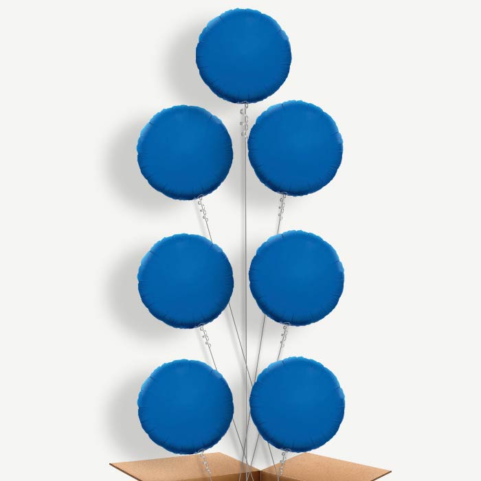 Dark Blue Circle Balloon Arrangement Inflated with Helium | Party Save Smile