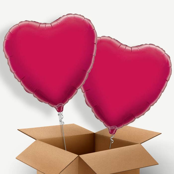 Hot Pink Heart Helium Balloon Two | Party Save Smile