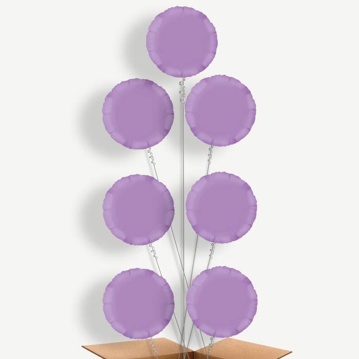 Lavender Circle Balloon Arrangement Inflated with Helium | Party Save Smile