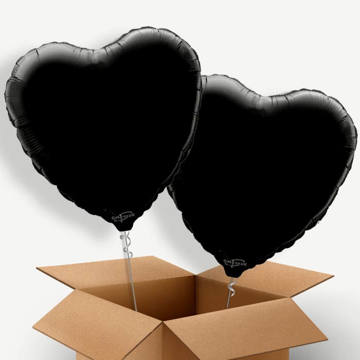 Black Heart Helium Balloon Two | Party Save Smile