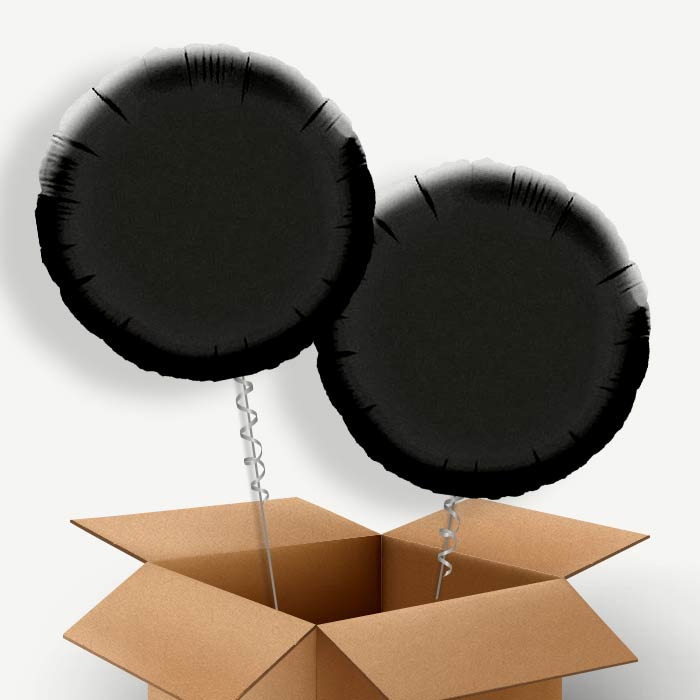 Black Circle Helium Balloon Two | Party Save Smile