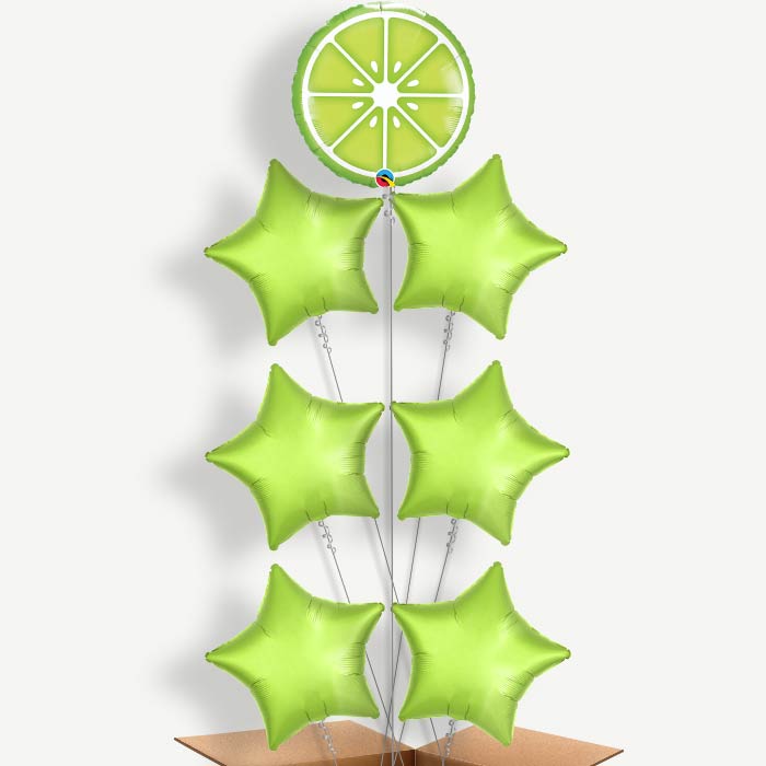 Fruit Lime Balloon Arrangement Inflated with Helium | Party Save Smile