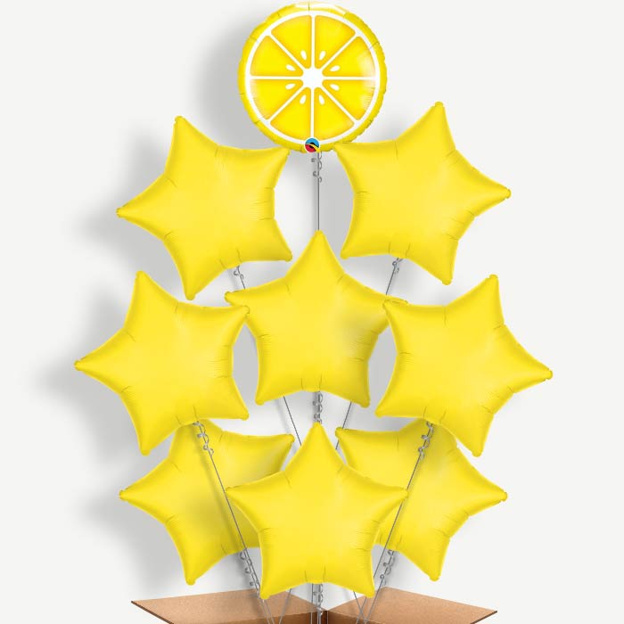Lemon Balloon Bundle Inflated with Helium | Party Save Smile