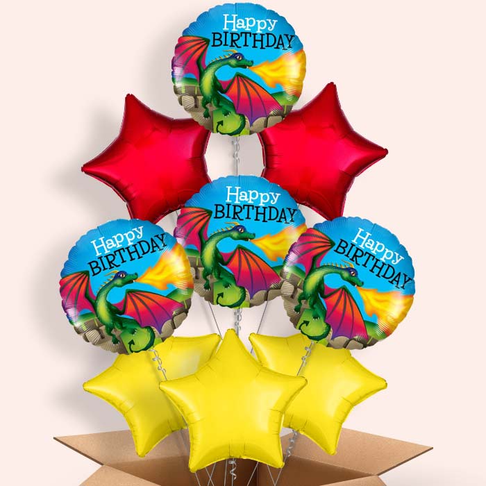 Dragon Happy Birthday Helium Balloon in a Box Gift - 9 Balloon | Party Save Smile
