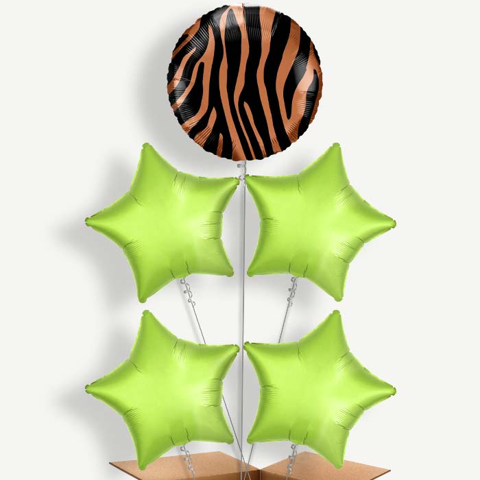 Tiger Stripes Print Helium Balloon Cluster | Party Save Smile