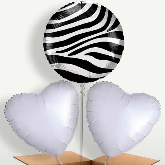 Zebra Print Helium Bunch of Balloons | Party Save Smile