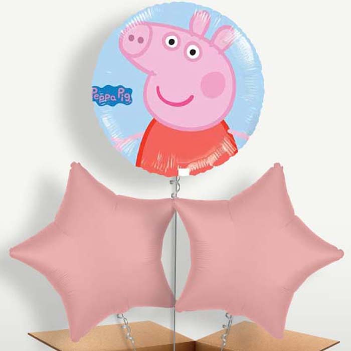 Peppa Pig Balloon Bunch inflated with Helium | Party Save Smile