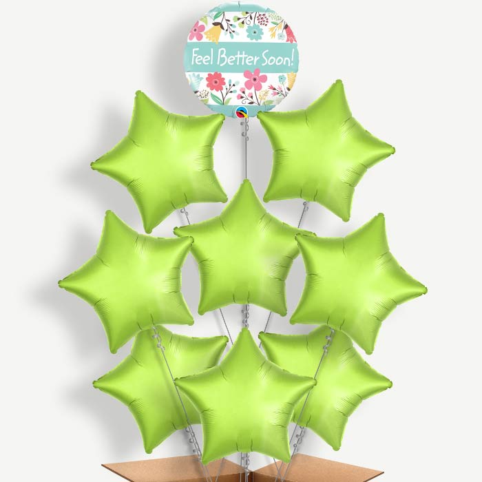 Get Well Soon Floral Helium Balloon Bundle | Party Save Smile