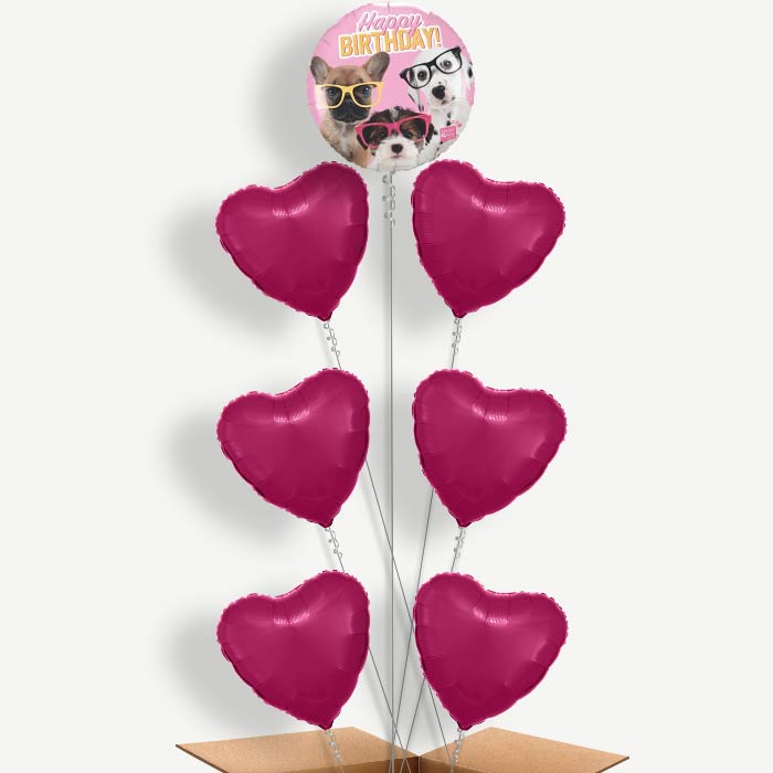 Puppy Happy Birthday Helium Balloon Arrangement | Party Save Smile