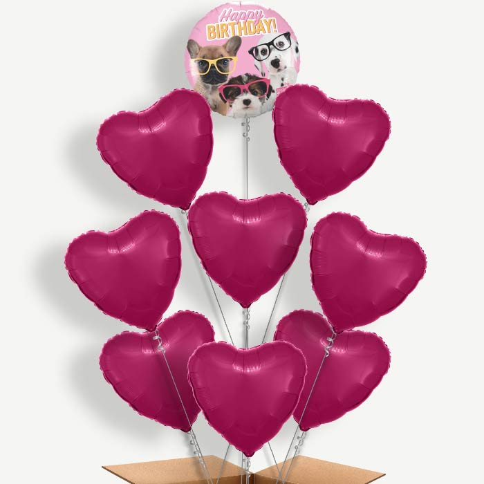 Puppy Happy Birthday Helium Balloon Bundle | Party Save Smile