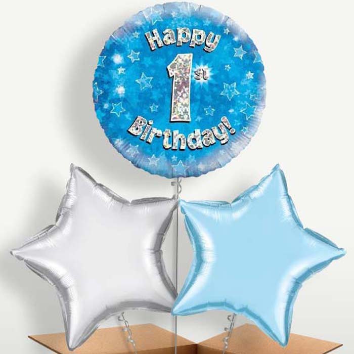 Blue Star 1st Birthday Bunch of Balloons | Party Save Smile