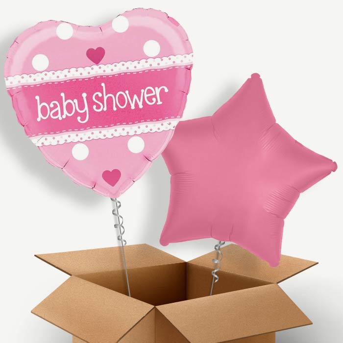 Pink Baby Shower Helium Balloon Couple | Party Save Smile