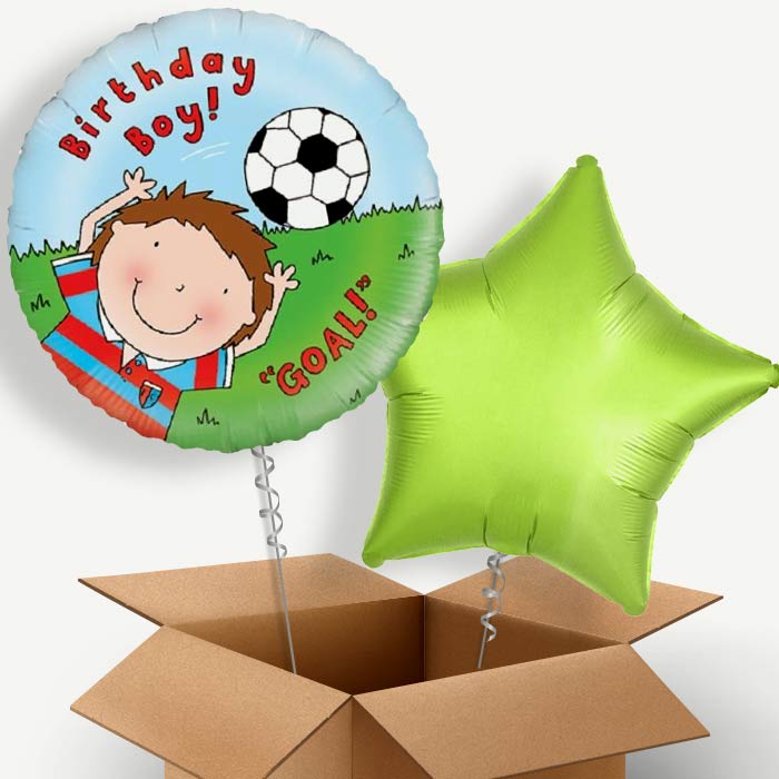 Football Birthday Boy Helium Balloon Duo | Party Save Smile