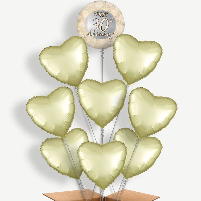 30th Wedding Anniversary Helium Balloon Bundle | Party Save Smile