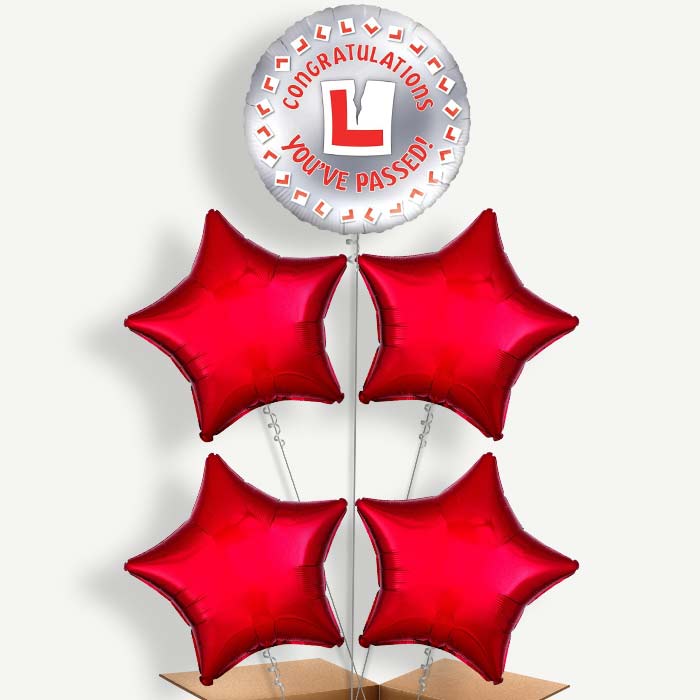 Passed Driving Test Balloon Cluster Inflated with Helium | Party Save Smile