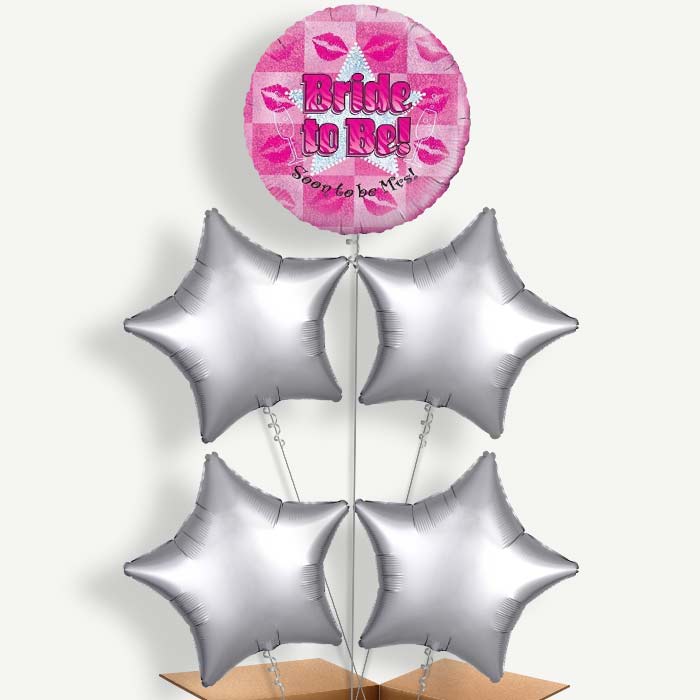 Bride to Be Mrs Balloon Cluster Inflated with Helium | Party Save Smile