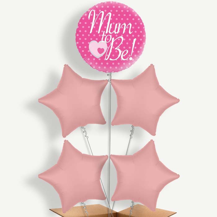 Mum to Be Baby Shower Balloon Clusters Inflated with Helium | Party Save Smile
