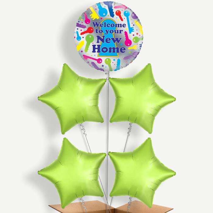 Welcome to Your New Home Helium Balloon Cluster | Party Save Smile