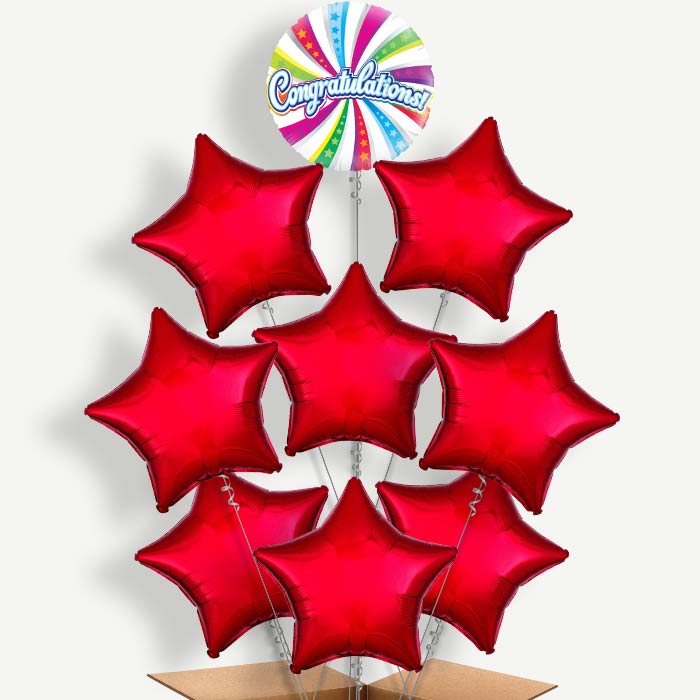 Congratulation Swirls Helium Balloon Bundle | Party Save Smile