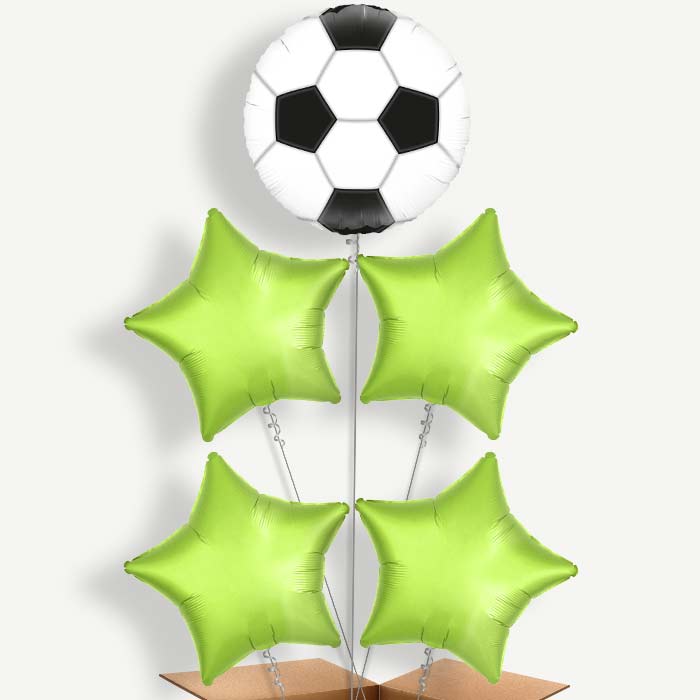 Football Balloon Cluster Inflated with Helium | Party Save Smile