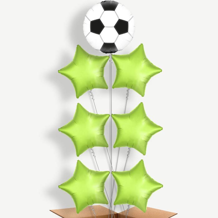 Football Balloon Arrangement Inflated with Helium | Party Save Smile