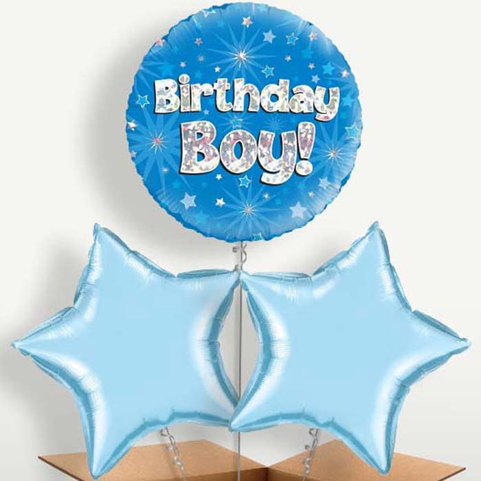 Birthday Boy Blue Stars Bunch of Balloons | Party Save Smile