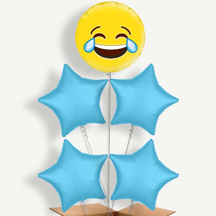 Emoji LOL Balloon Cluster Inflated with Helium | Party Save Smile